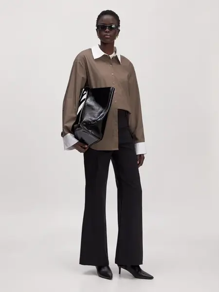 EDITED Blúzka 'Kelly'  hnedá / biela