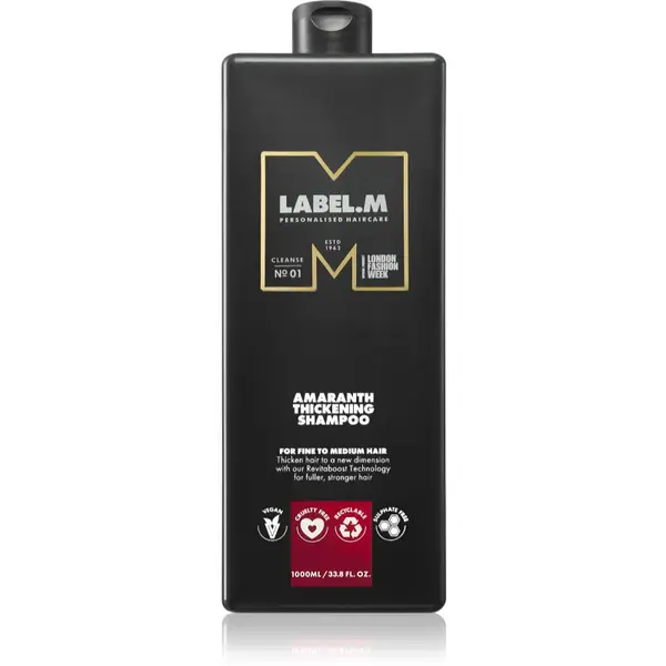 label.m Amaranth Thickening Shampoo šampón pre extra objem 1000 ml