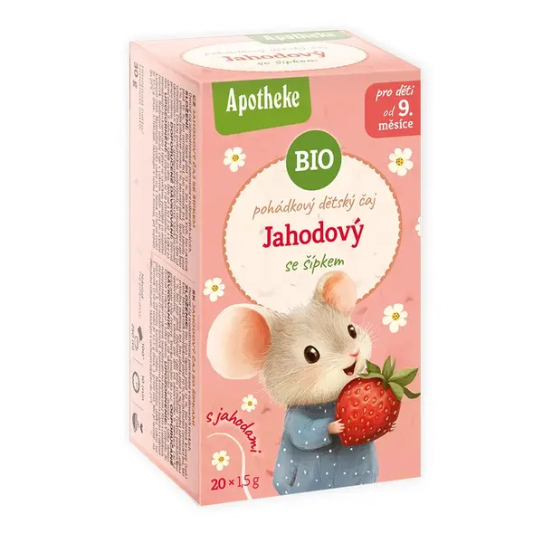 Apotheke BIO Pohádkový dětský čaj jahodový se šípkem 20x1,5 g