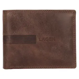 Pánská kožená peněženka Lagen Piran - hnědá