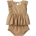 GAP BABY Dívčí šaty, hnědá, velikost