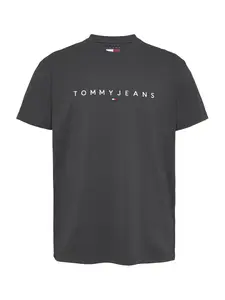 Tommy Jeans Tričko  grafitová / biela