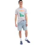 GAP V-STRAIGHT DENIM Pánské šortky, světle modrá, velikost