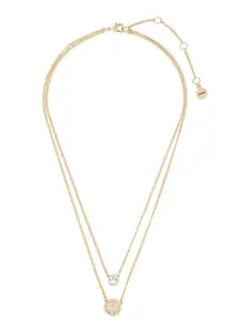 DKNY Retiazka  zlatá / priehľadná