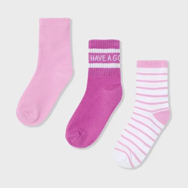Dětské ponožky Mayoral 3-pack růžová barva, 10914