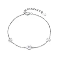 MOISS Elegantní stříbrný náramek se zirkony B0000857