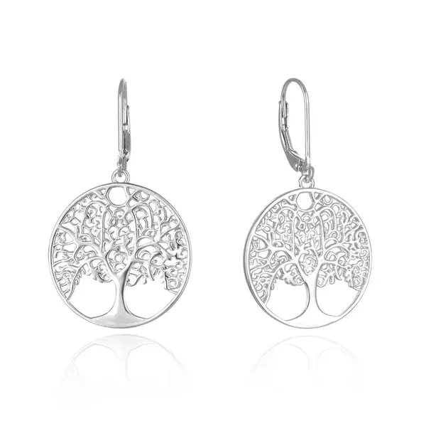 Beneto Stříbrné náušnice Strom života AGUC2708