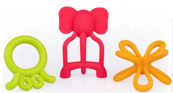 GiliGums Silikonové kousátka Natur, sada 3 ks