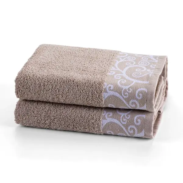 Sada 2 ks froté ručníků VENEZIA béžová 50 x 100 cm