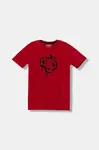Dětské bavlněné tričko Guess červená barva, s potiskem, L5BI00 I3Z14