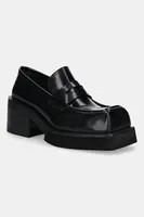 Kožené lodičky Jeffrey Campbell CLASSICAL černá barva, na podpatku, C529EF-08