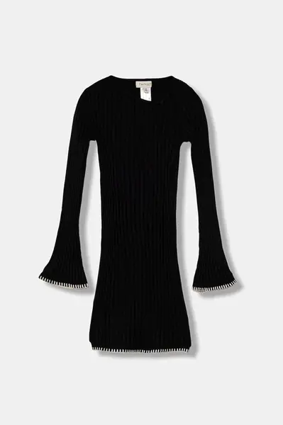 Dívčí šaty Twinset černá barva, mini, přiléhavé, 252GJ3093