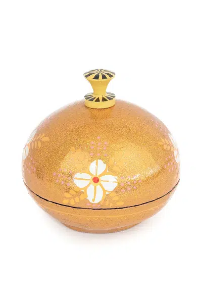 Nádoba s víkem Helio Ferretti 12 x 12 x 12 cm žlutá barva