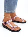 Resti Letitia pink platform sandals - classic pearl studs