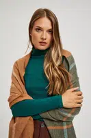 Marisse Emerald Scarf With Fringes