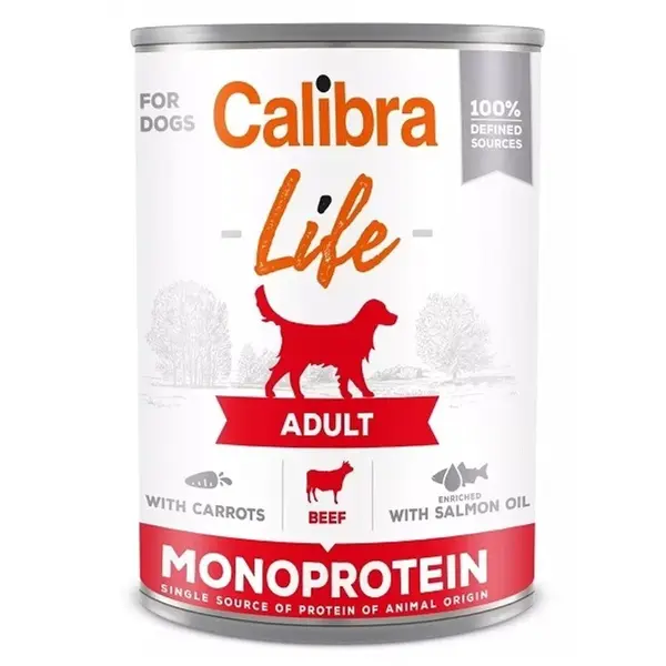 Calibra Dog Life konzerva Adult Beef with Carrots 400 g | Konzerva pro psy