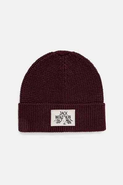 Čepice Jack Wolfskin žlutá barva, z husté pleteniny, A61610
