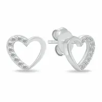 Brilio Silver Romantické stříbrné náušnice se zirkony GOLD056