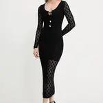 Šaty Guess ALBA černá barva, maxi, W5YK85 Z0010