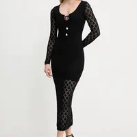 Šaty Guess ALBA černá barva, maxi, W5YK85 Z0010