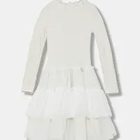 Dívčí šaty Jamiks SOLKA bílá barva, midi, JZI222