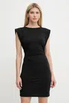 Šaty MICHAEL Michael Kors černá barva, midi, přiléhavé, MT5831FH69