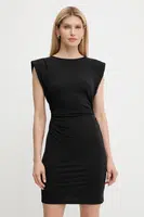 Šaty MICHAEL Michael Kors černá barva, midi, přiléhavé, MT5831FH69