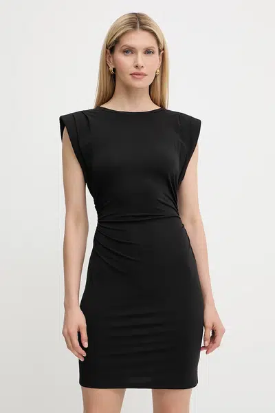 Šaty MICHAEL Michael Kors černá barva, midi, přiléhavé, MT5831FH69