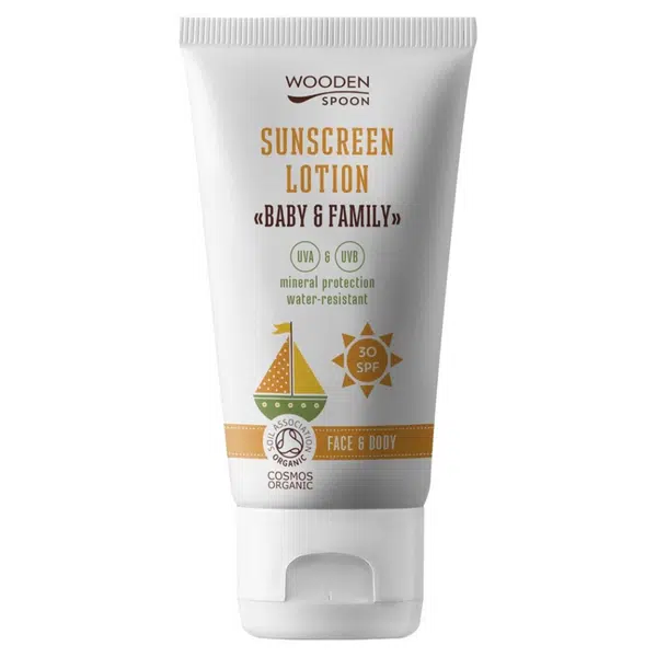 WOODENSPOON Opalovací tělové mléko Baby & Family SPF 30 100 ml