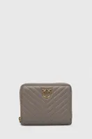 Kožená peněženka Pinko šedá barva, 100249.A0GK