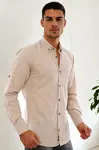 G921 DEWBERRY MEN'S SHIRT-BEIGE