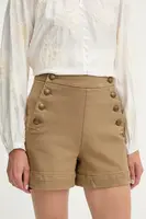 Kraťasy Answear.LAB dámské, béžová barva, high waist