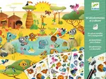 Sada s protlačovacími obrázky savana, poušť a severní pól