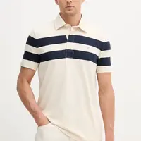 Bavlněné polo tričko Guess MARINA pánské, béžová barva, M5YP25 K0241