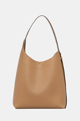 Kožená kabelka Tory Burch Romy Hobo béžová barva, 170964-227