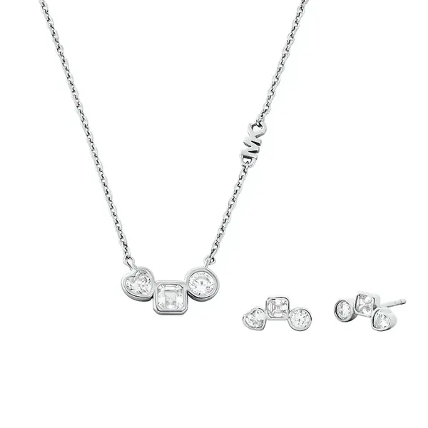 Stříbrný náhrdelník a náušnice Michael Kors MKC1767SET