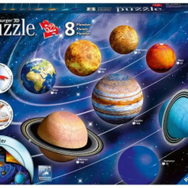 Puzzle 3D Planetární soustava 522 dílků