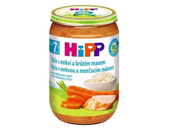 Hipp Rýže S Mrkví A Krůtím Masem Bio 8m 220g