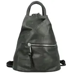 Trendy dámský koženkový batůžek Soleina, šedý