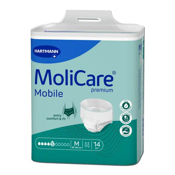 MoliCare Mobile inkontinenční kalhotky natahovací 5 kapek M 14ks