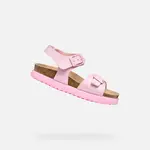 Pink Girls Sandals Geox Sandalubblebow - Girls