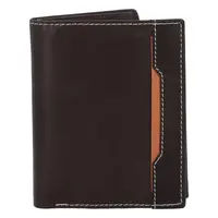 Kožená pánská peněženka s výrazným prošíváním Kadet, hnědá