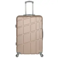 Cestovní plastový kufr Ormi Dakota velikost M, růžově-zlatý