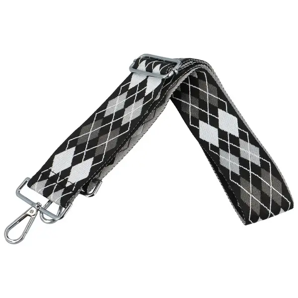 Náhradní dámský látkový popruh Nataša, černá - šedá