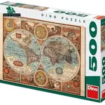 Puzzle 500 Mapa světa z roku 1626