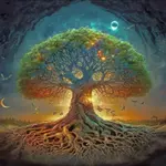 Dřevěné puzzle Strom života A3