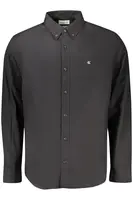 Pánska čierna košeľa s dlhým rukávom