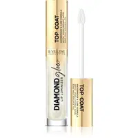 Eveline Cosmetics Diamond Glow trblietavý lesk na pery s kyselinou hyalurónovou odtieň 12 Top Coat 4.5 ml