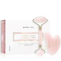 KORIKA Tools Face Roller & Gua Sha masážny valček na tvár a masážna pomôcka Quartz Pink