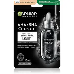 Garnier Pure Active čierna textilná maska s extraktom z morských rias 28 g